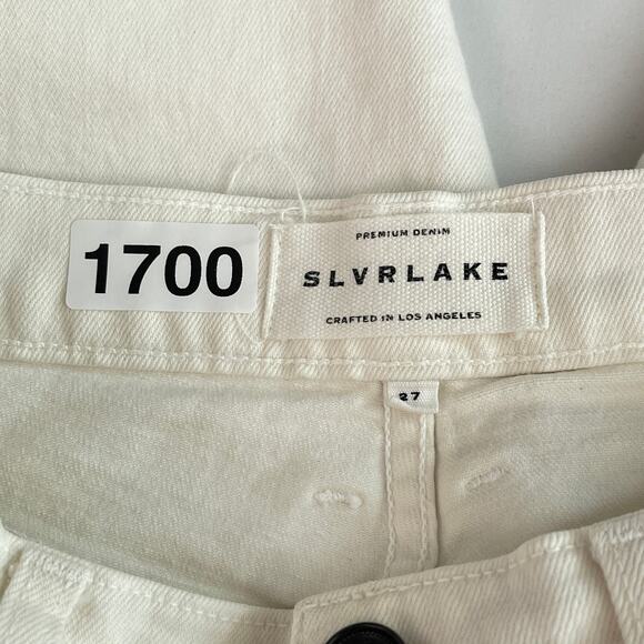 SLVRLAKE Beatnik Slim Fit High Rise Jeans White Wash Women's Size 27 - Picture 14 of 16
